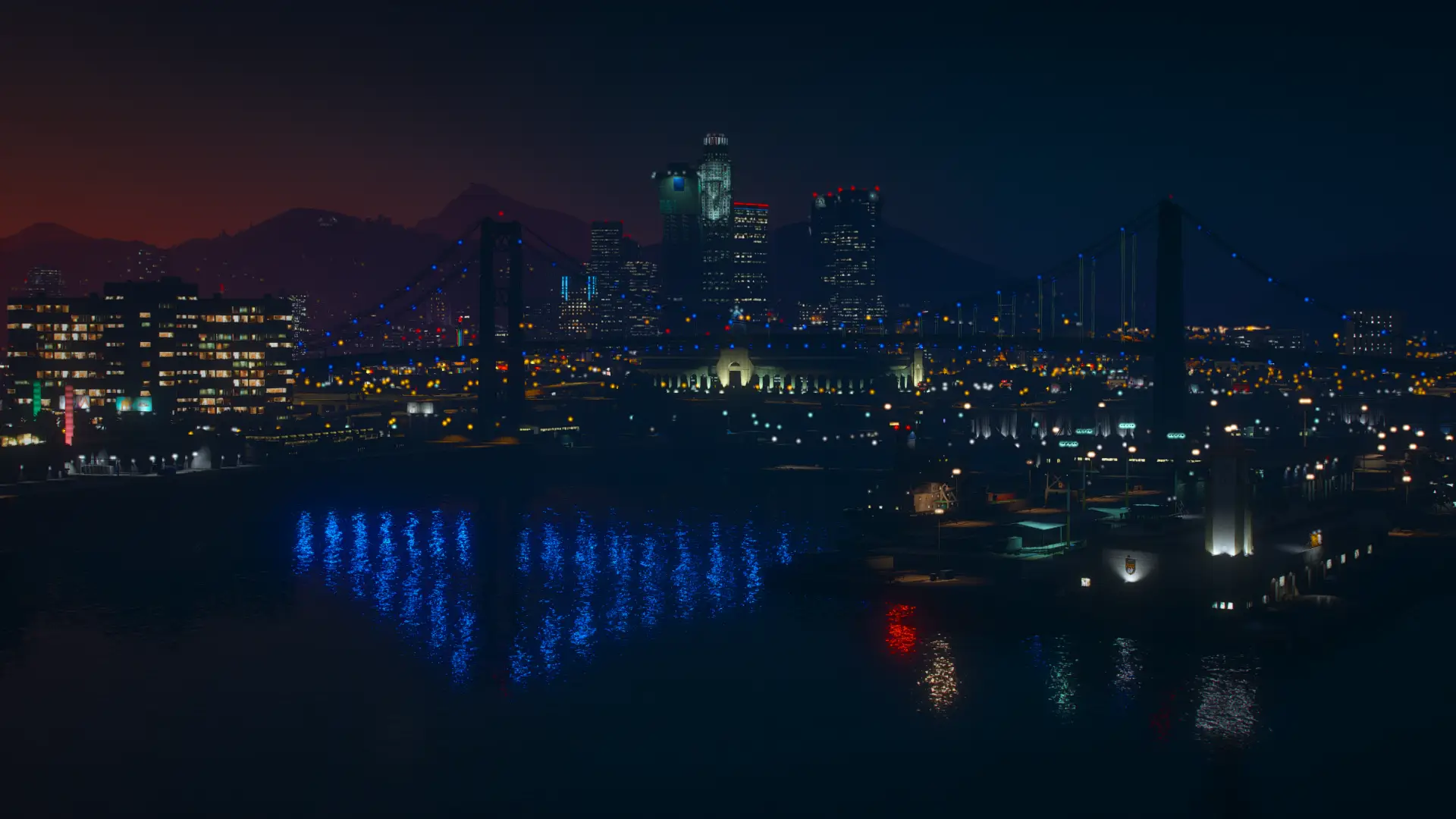 Fondo de ciudad nocturna